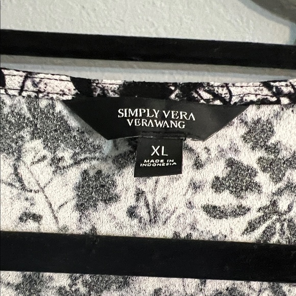 Simply Vera Vera Wang Black and White Patterned Dress  XL - Picture 2 of 9
